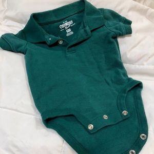 Dark Green Polo Onesie